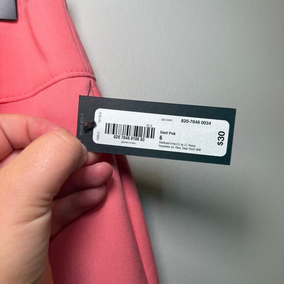 Worthington Women's Business Pencil Skirt Coral Shell Pink Size 6 - Picture 3 of 7